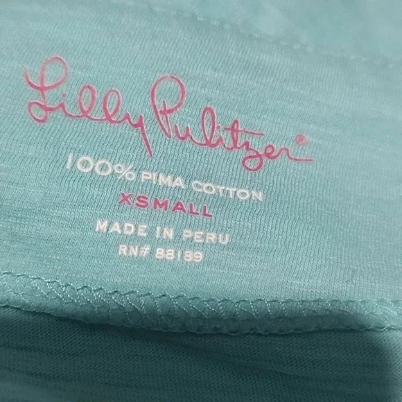 MINT! Lilly Pulitzer XS Blue Cassie Boatneck T-Shirt Dress Stretch Jersey Cotton - Picture 4 of 4